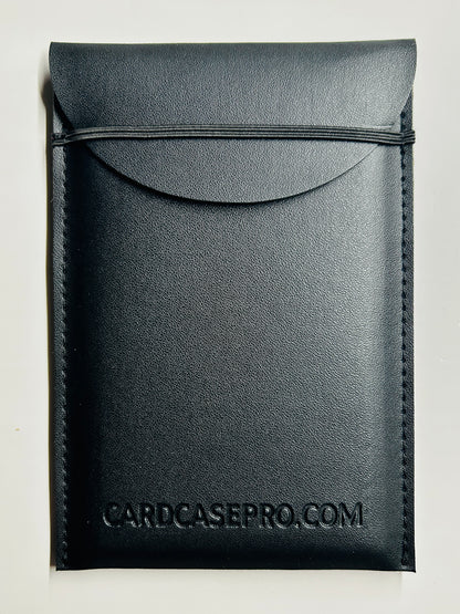 Card Case Pro Black Leather Graded Slab Sleeve Pouch (Graded Card Not Included)