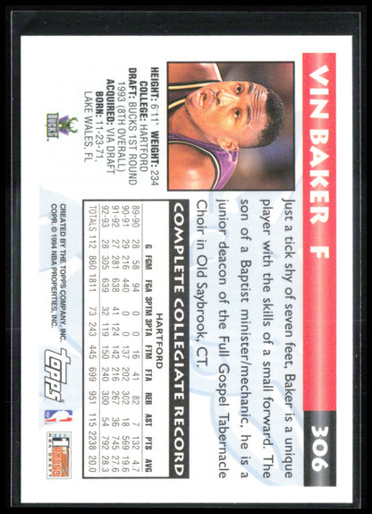 Vin Baker RC 1993 Topps