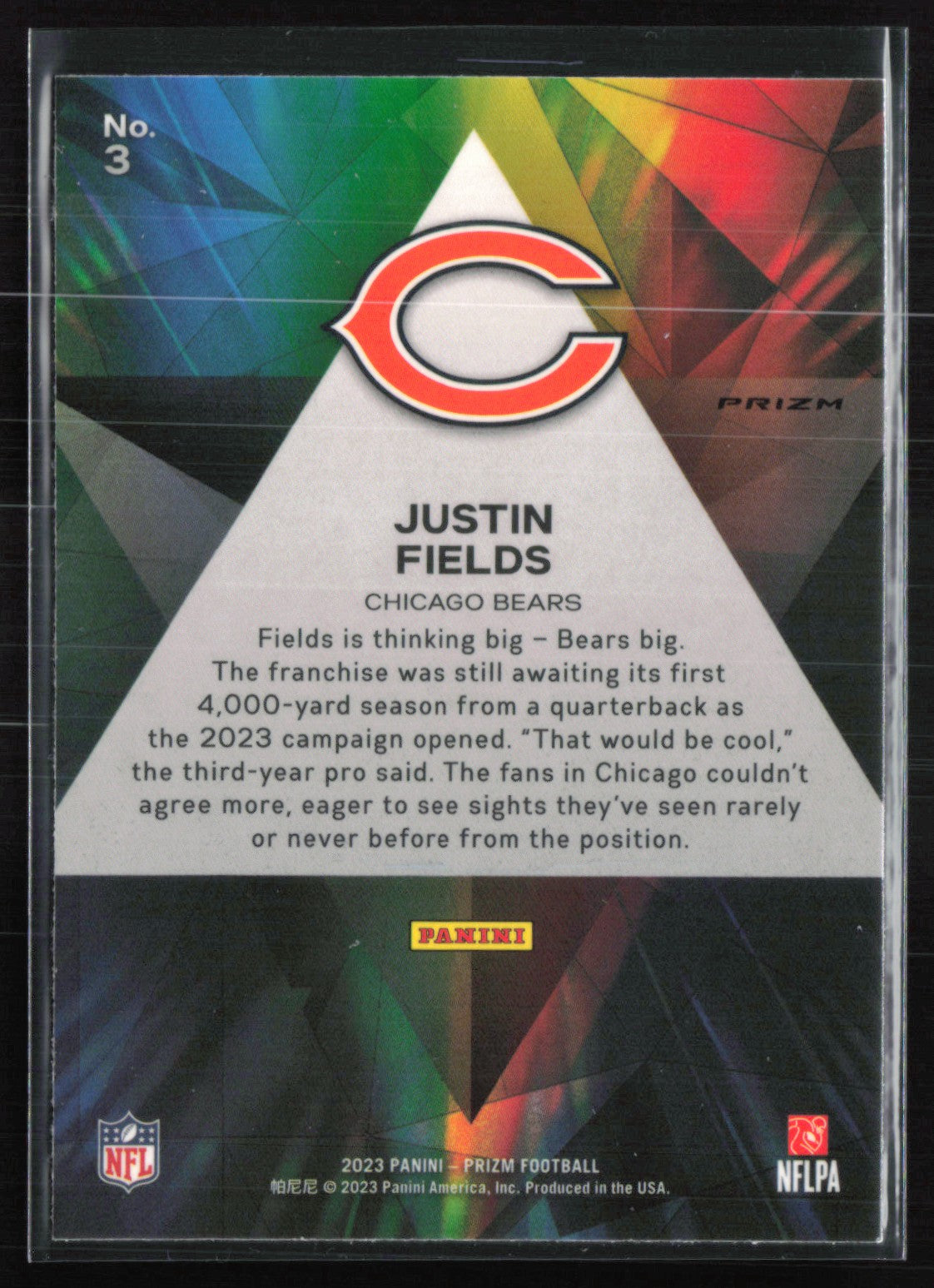 Justin Fields Prizmatic Green Wave