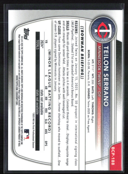 Teilon Serrano 1st BOwman