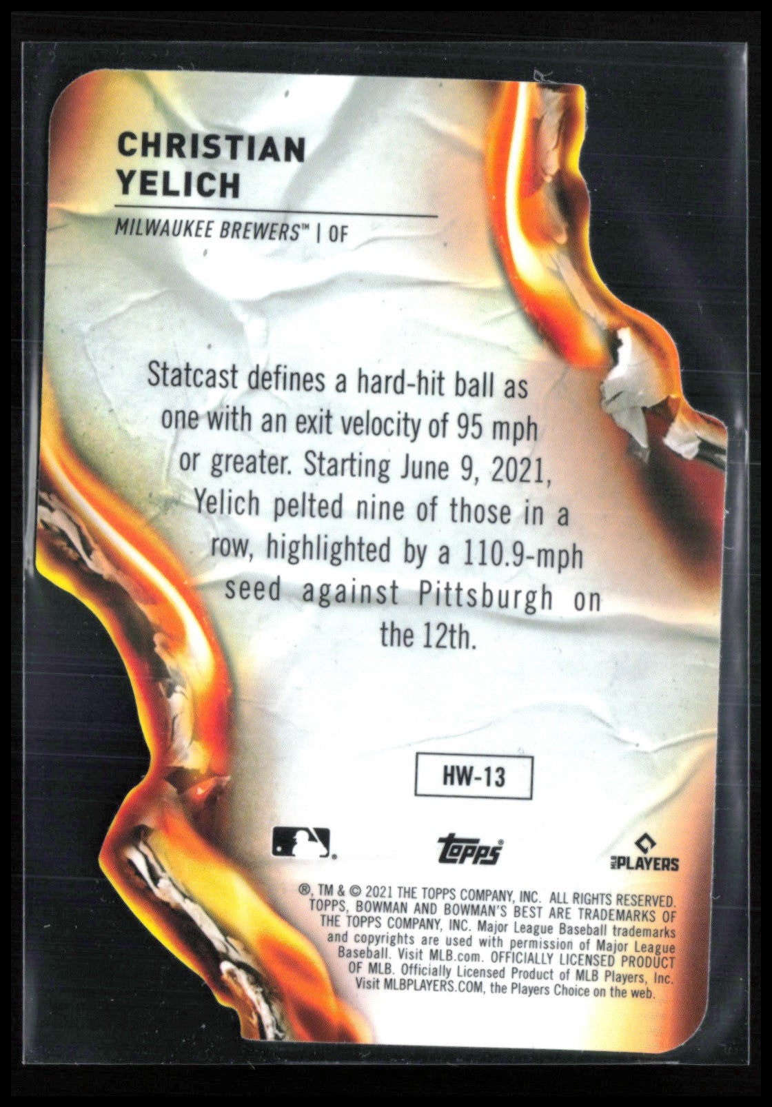 Christian Yelich Heat Wave Die-Cut