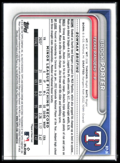 Brock Porter 1st Bowman Sapphire