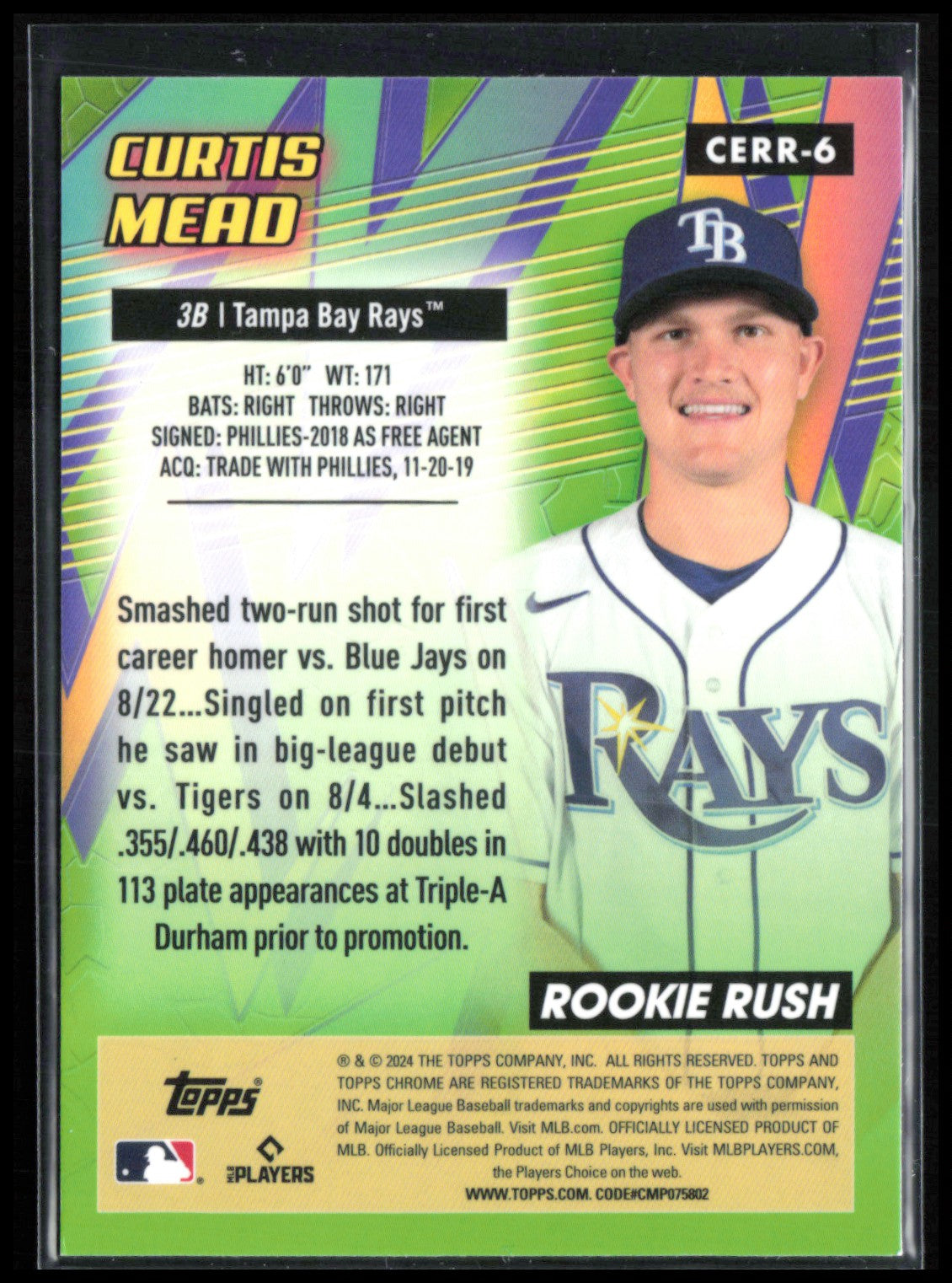 Curtis Mead RC Rookie Rush All-ETch