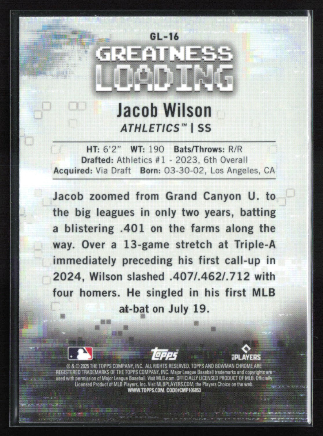 Jacob Wilson RC Greatness Loading