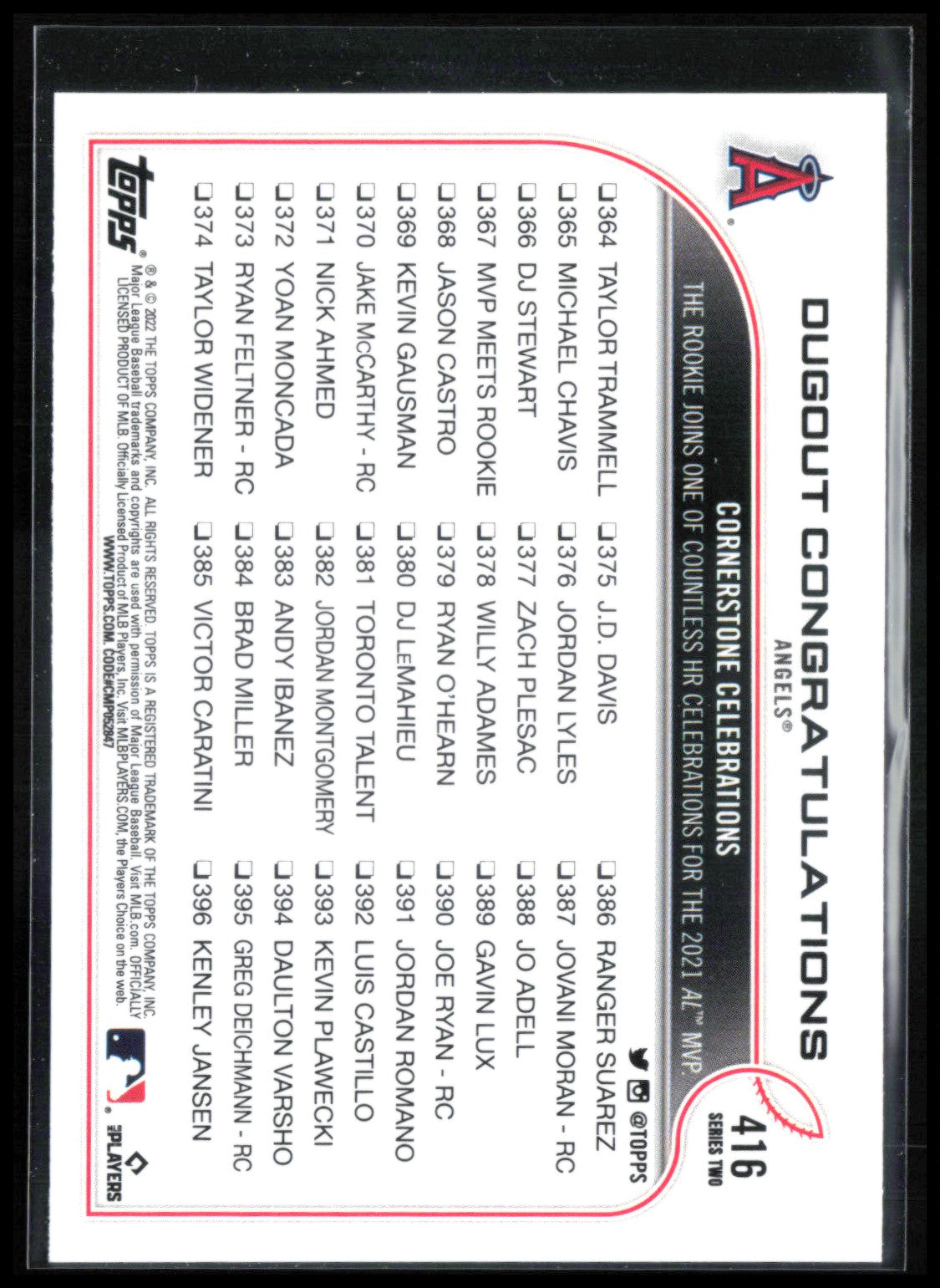 Dugout Congratulations