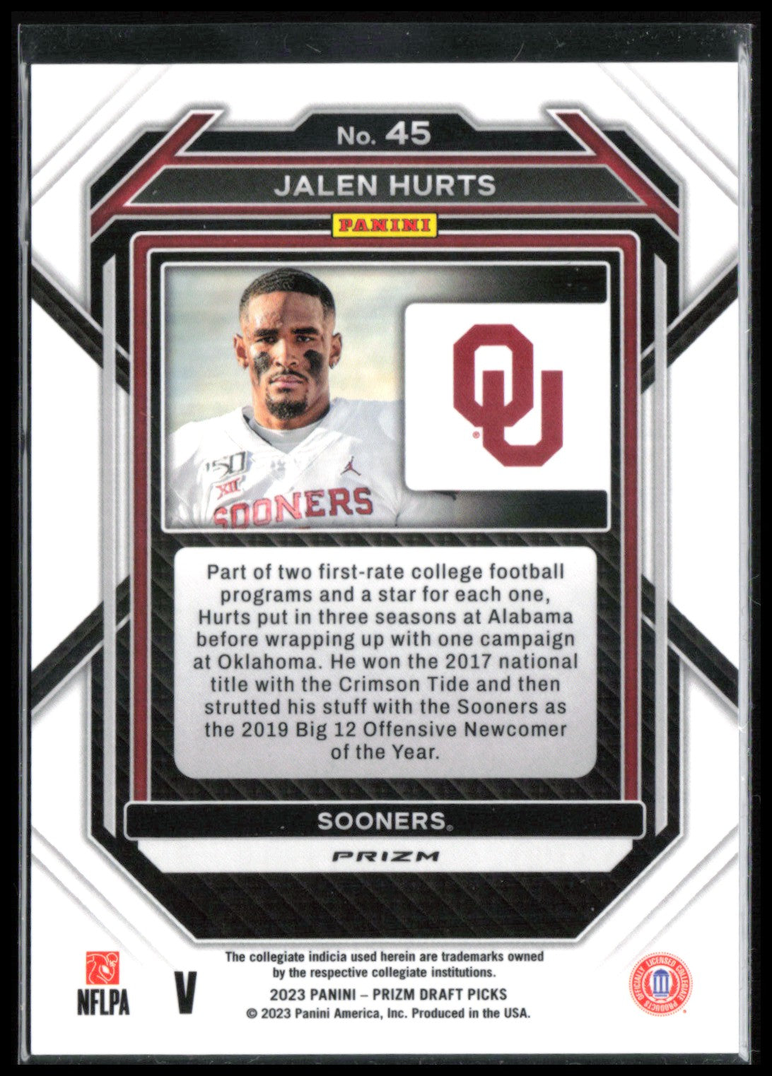 Jalen Hurts Silver Prizm 2023 Draft