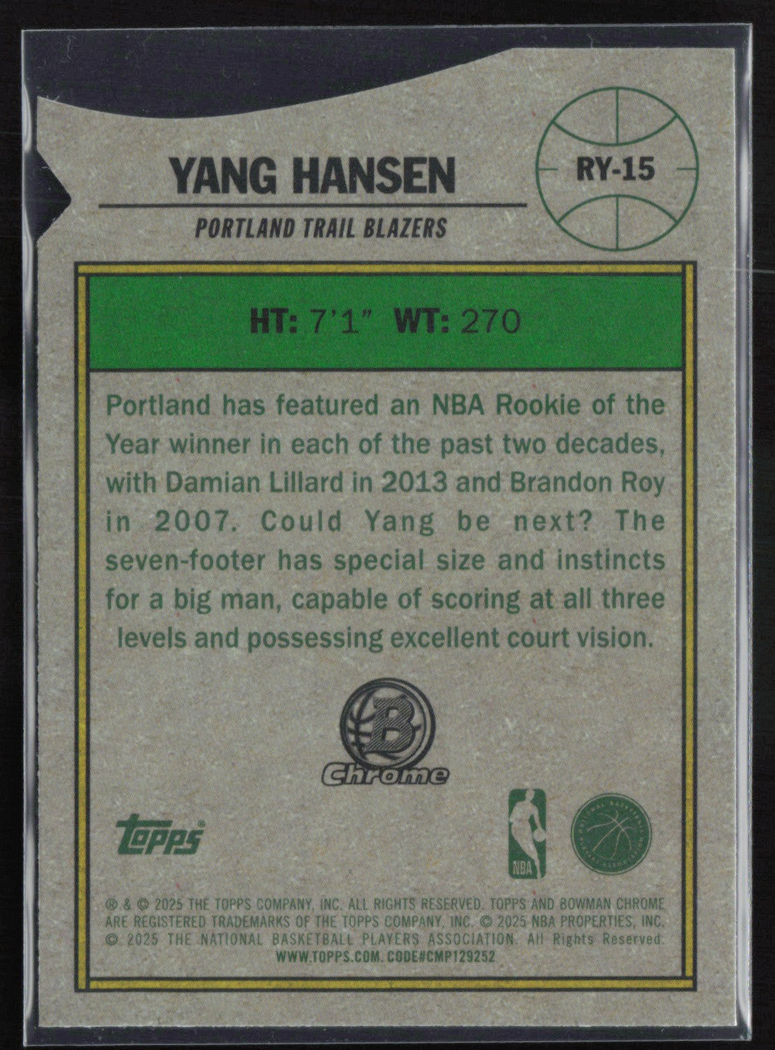 Yang Hansen RC Die-Cut