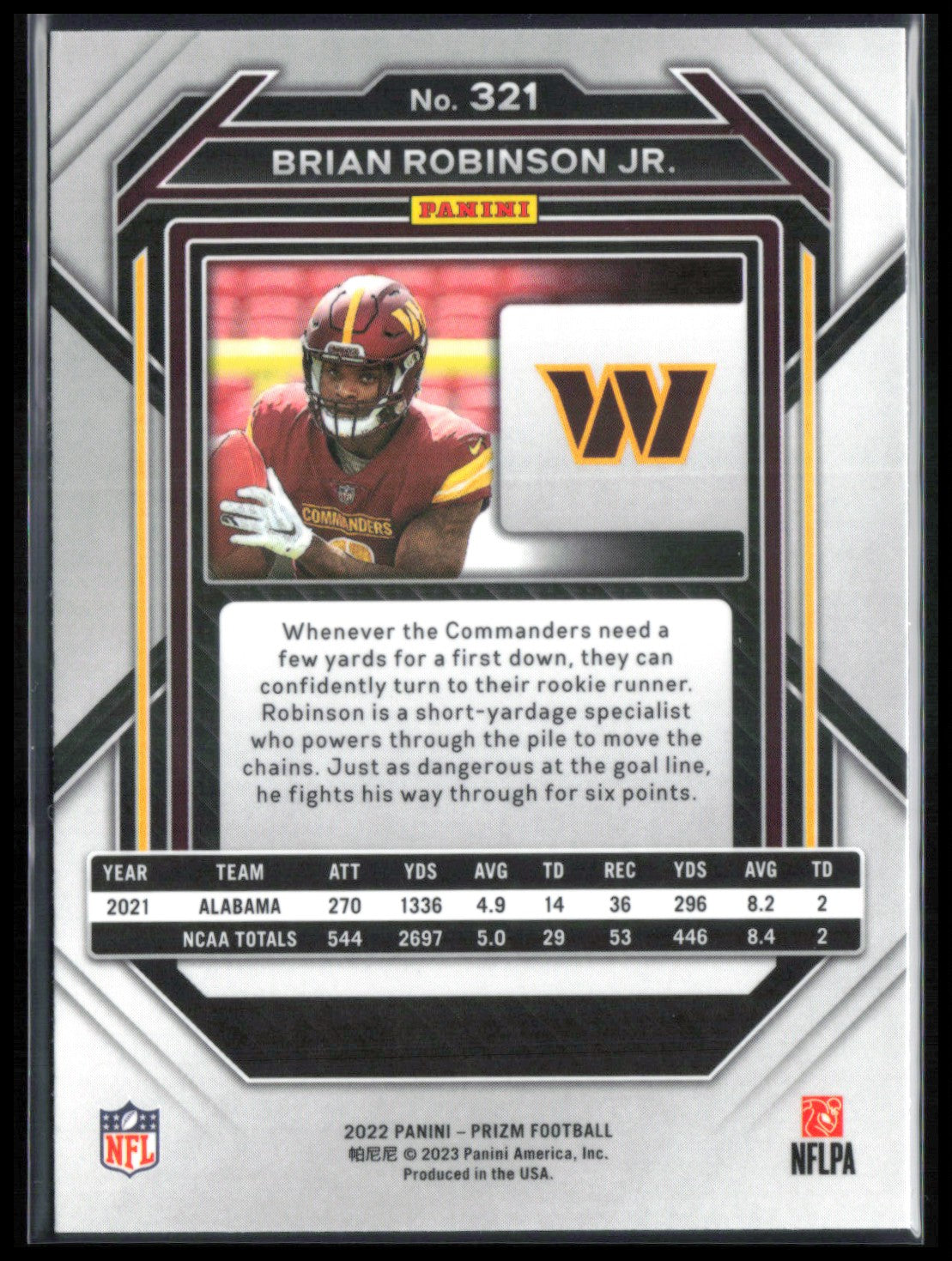 Brian Robinson Jr. RC
