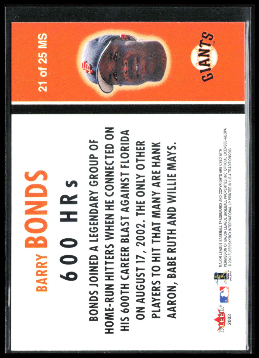 Bobby Bonds Milestones