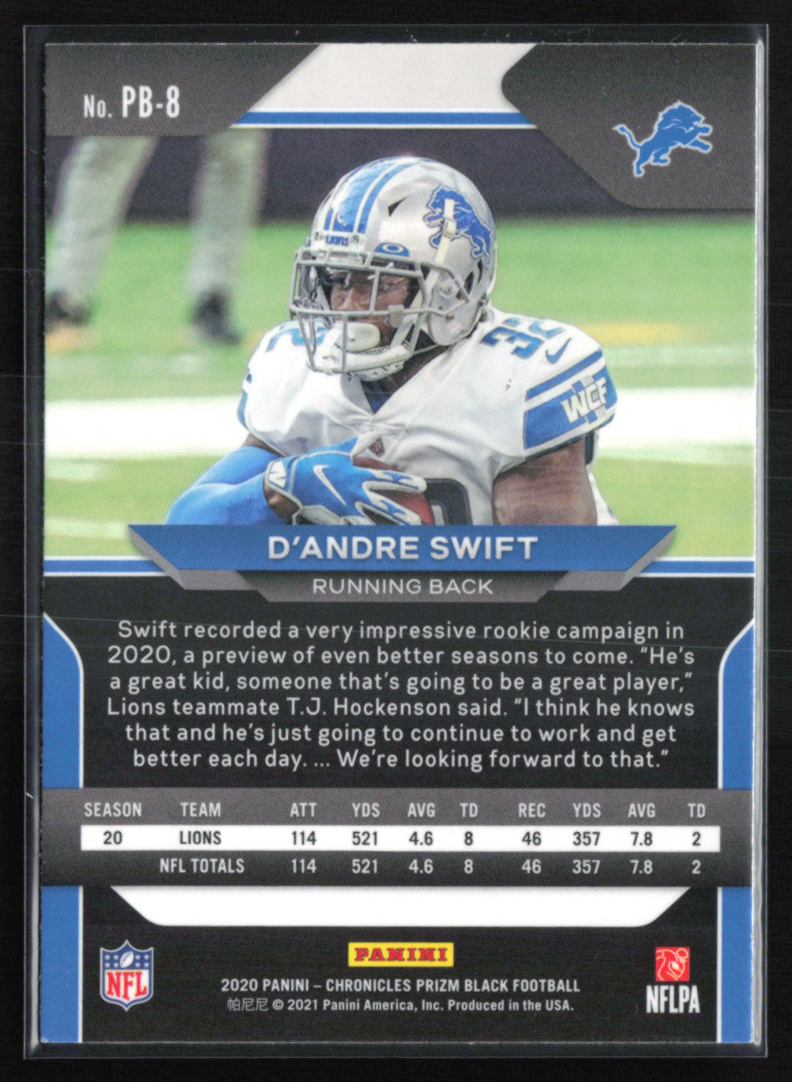 D'Andre Swift RC Prizm Black