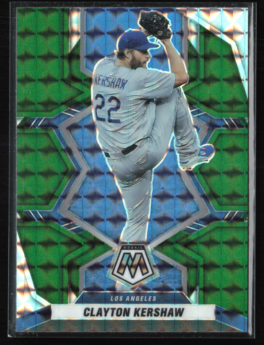 Clayton Kershaw Green Mosaic