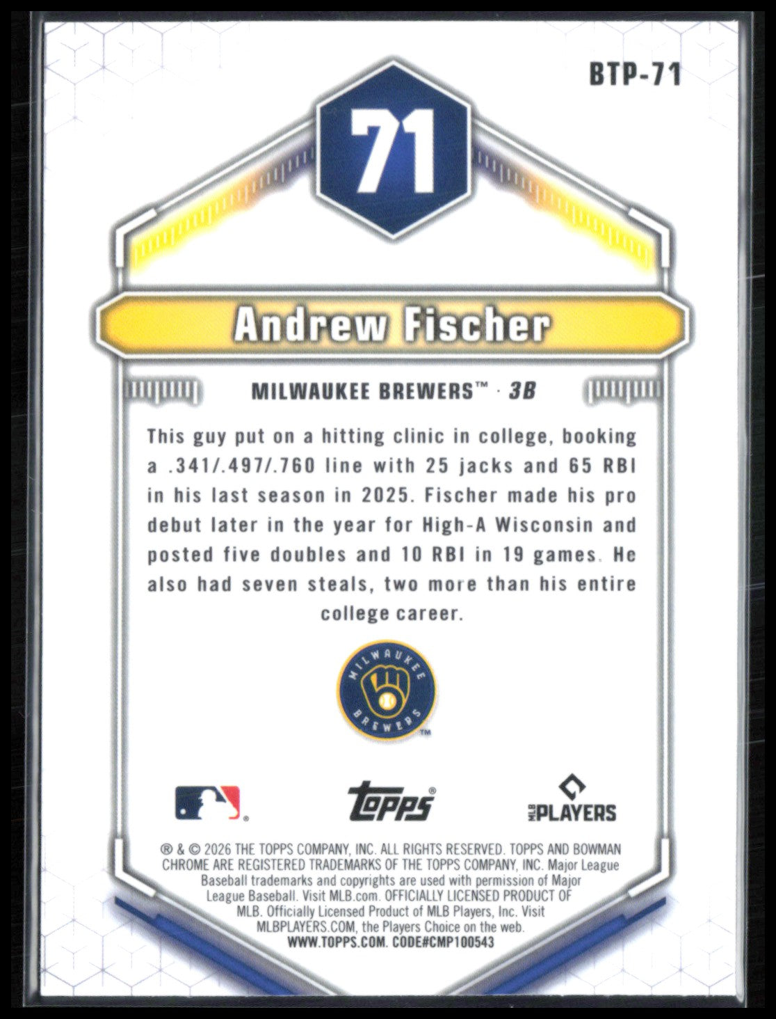 Andrew Fischer Top 100