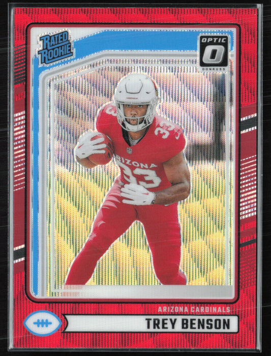 Trey Benson RC Red Wave