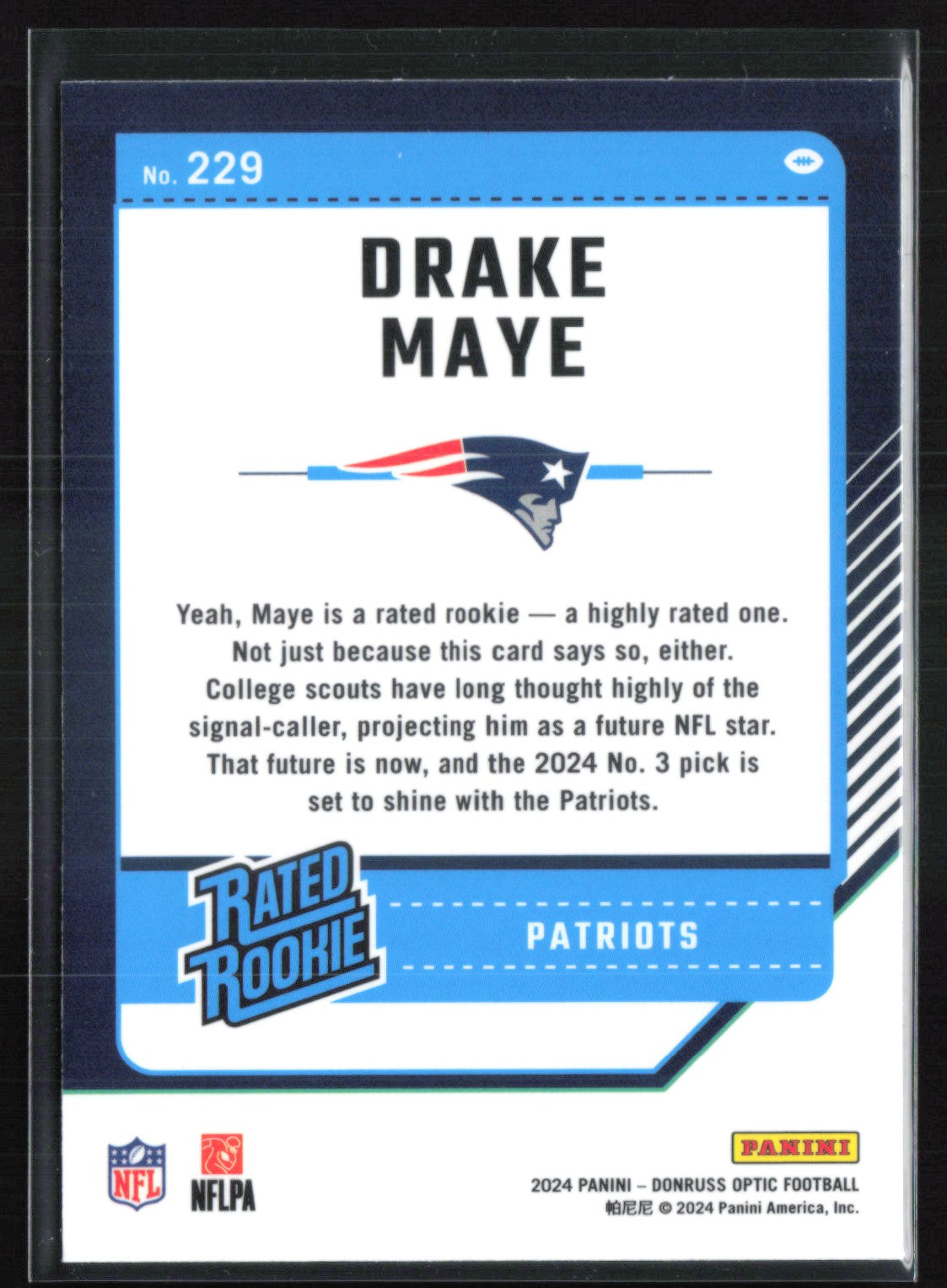 Drake Maye RC Optic Rated Rookie