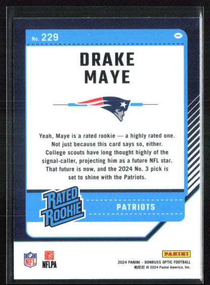 Drake Maye RC Optic Rated Rookie