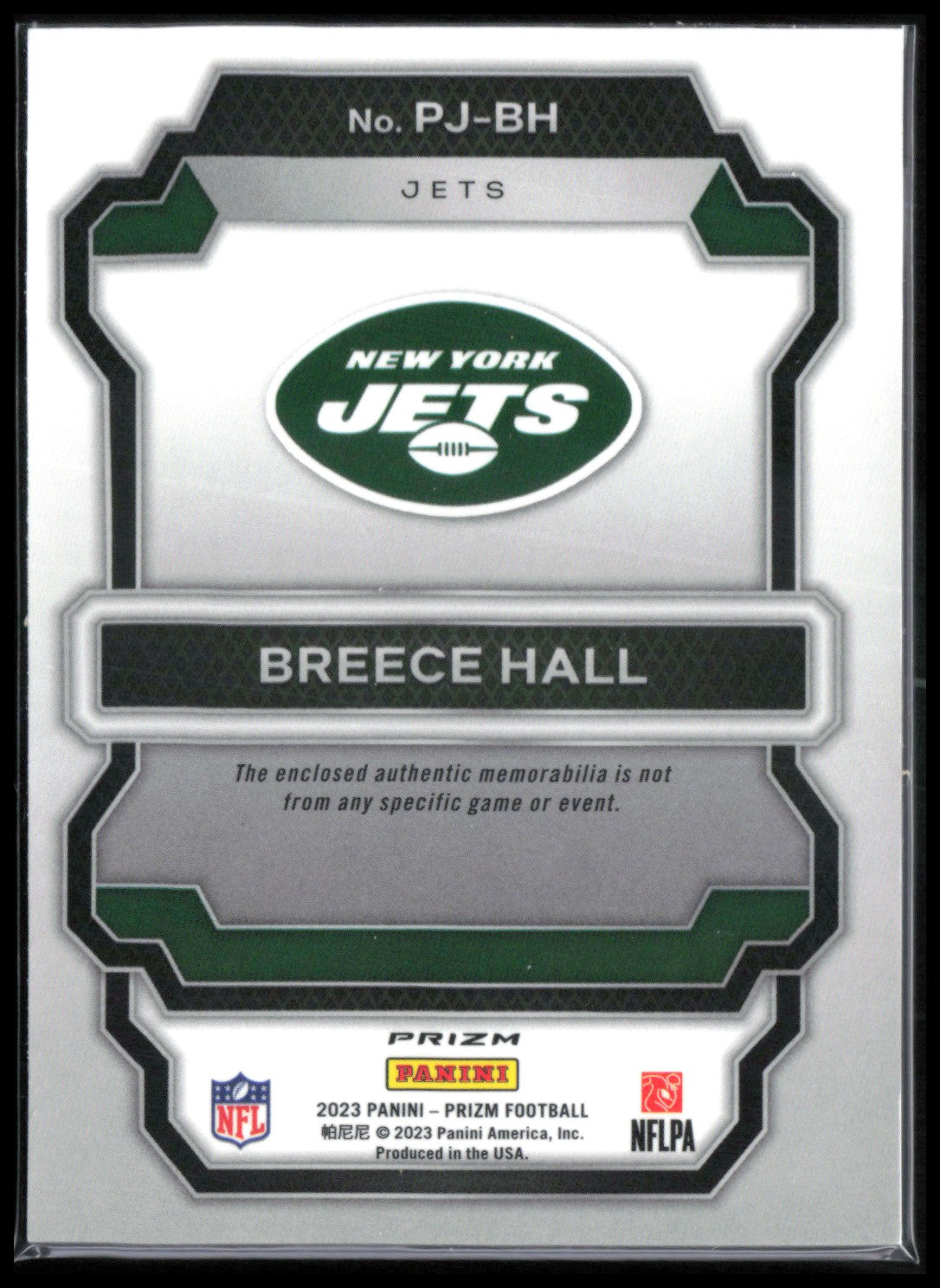 Breece Hall Silver Mem Premier Jerseys