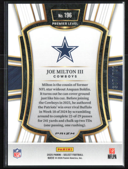 Joe Milton III White Shock /799