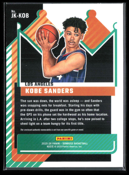 Kobe Sanders RC Jersey Kings Green /99