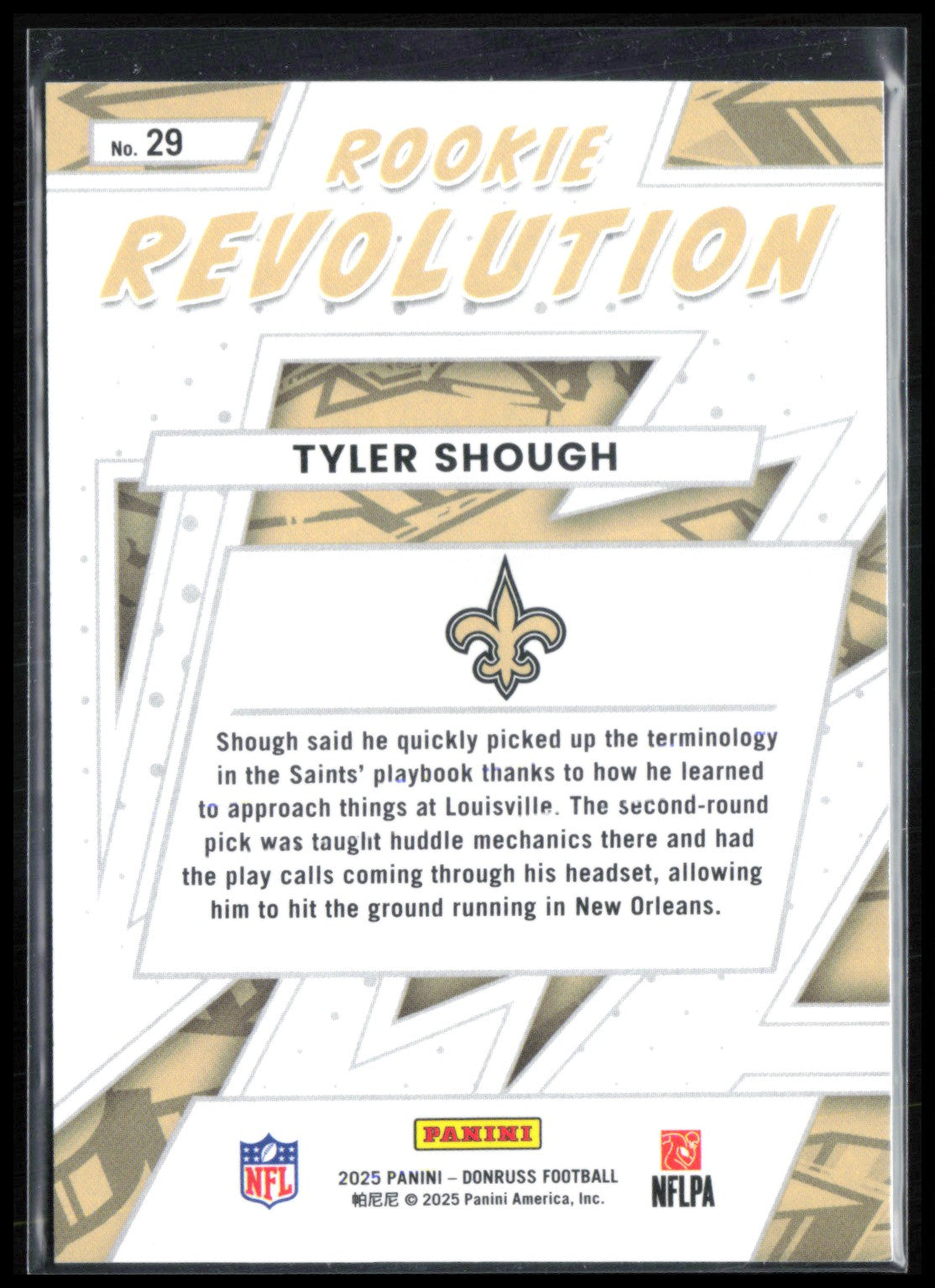 Tyler Shough RC Rookie Revolution
