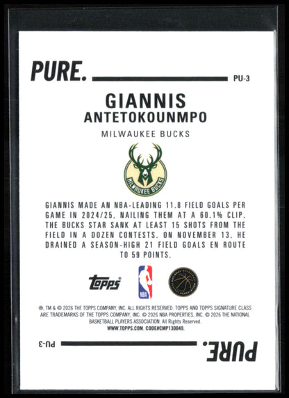 Giannis Antetokounmpo Pure.