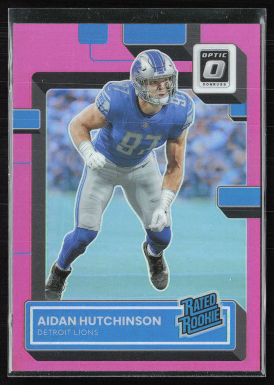 Aidan Hutchinson RC Rated Rookie Pink Holo