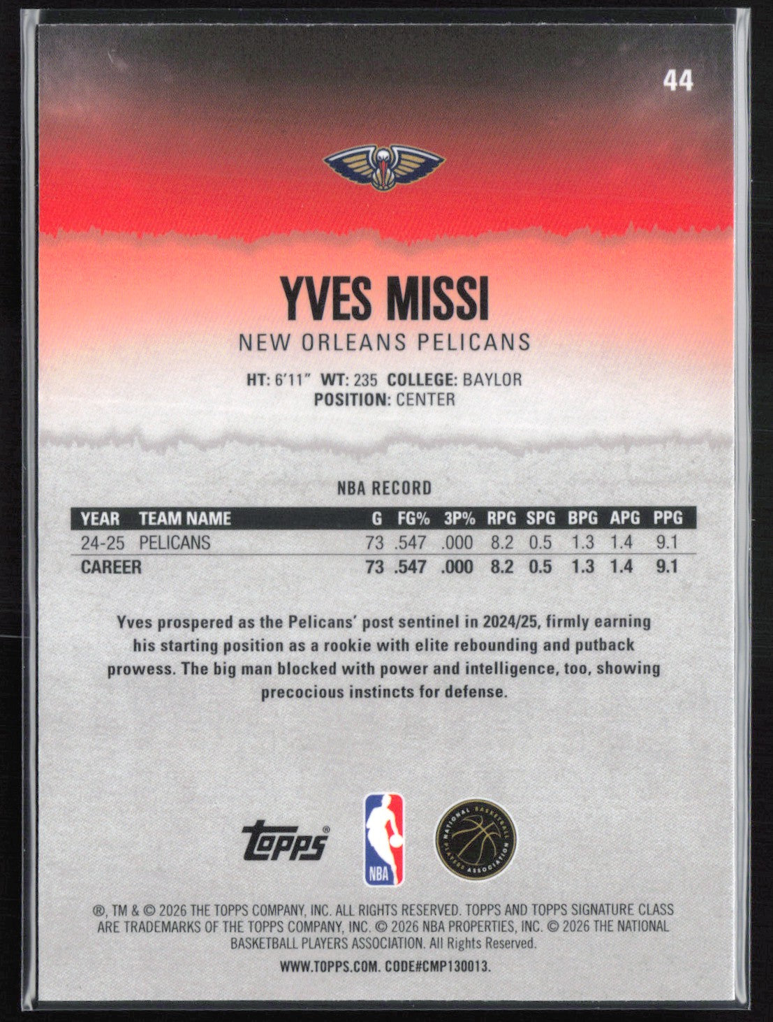 Yves Missi Pandora Refractor