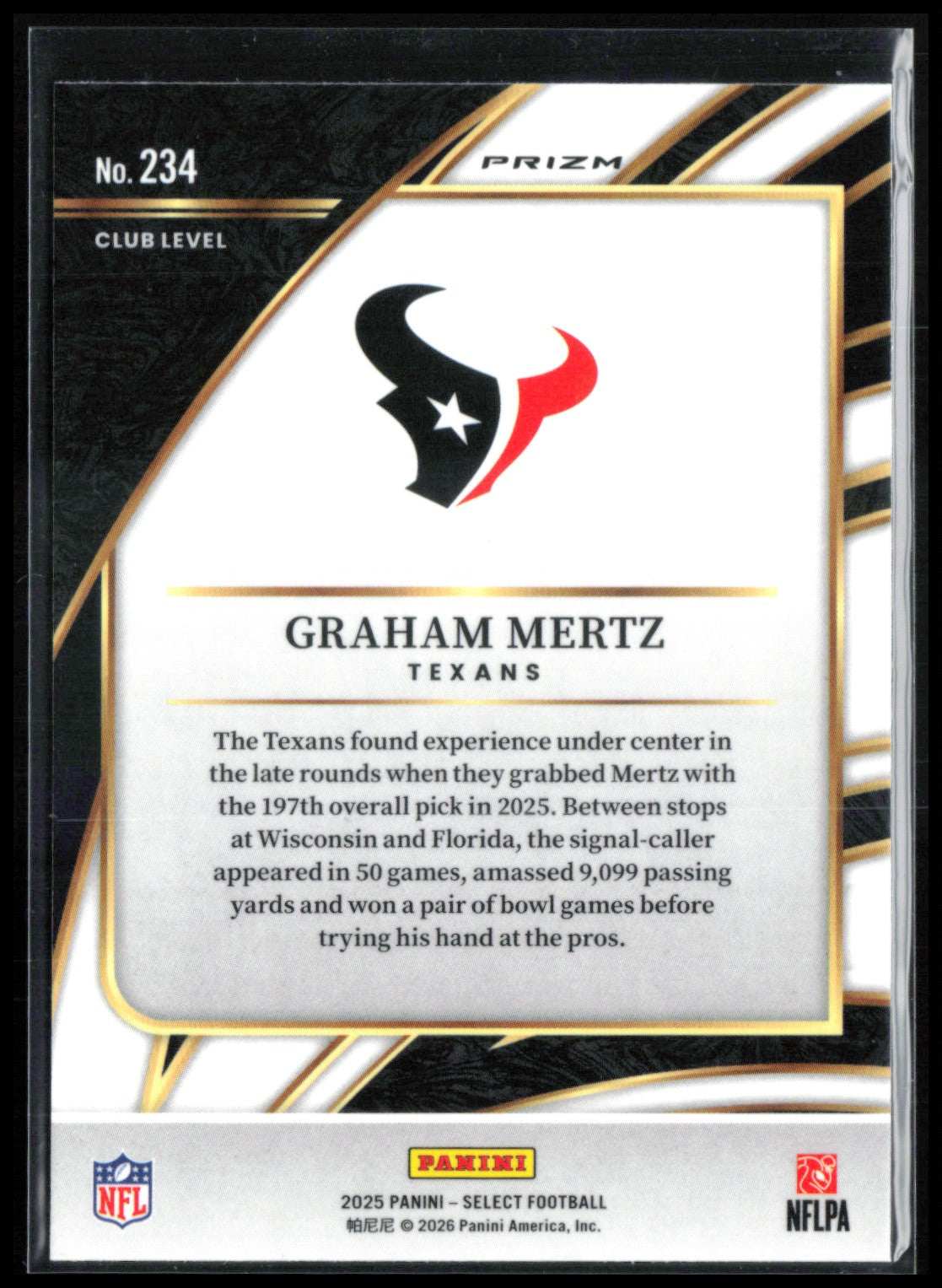 Graham Mertz RC Silver