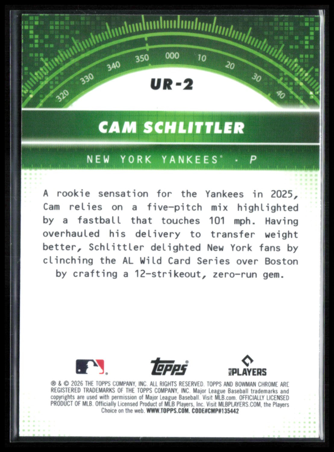 Cameron Schlittler RC Under the Radar