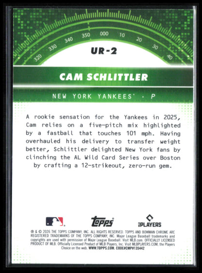 Cameron Schlittler RC Under the Radar