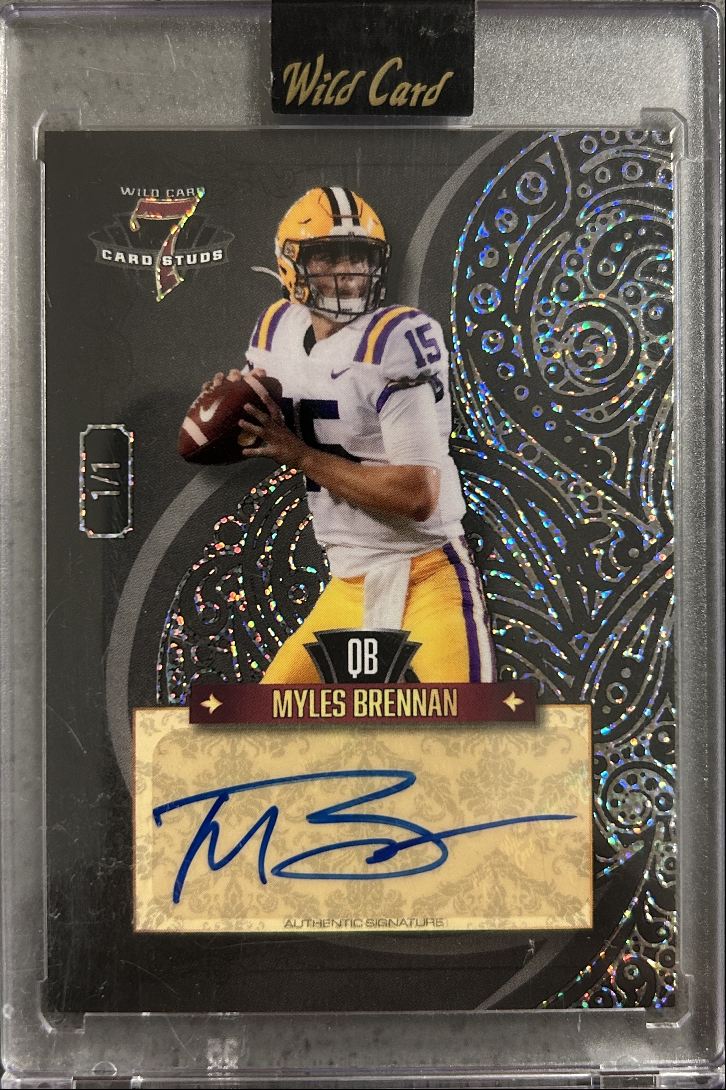 Myles Brennan 1/1 Auto 7 Card Stud Wild Card