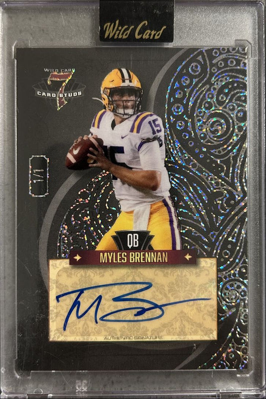 Myles Brennan 1/1 Auto 7 Card Stud Wild Card