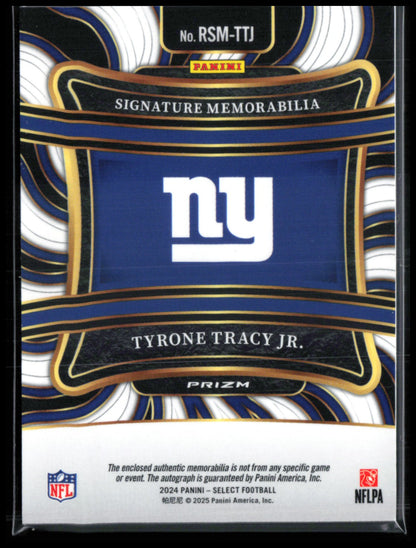 Tyrone Tracy Jr. RC Gold Wave Patch Auto 2024 Select