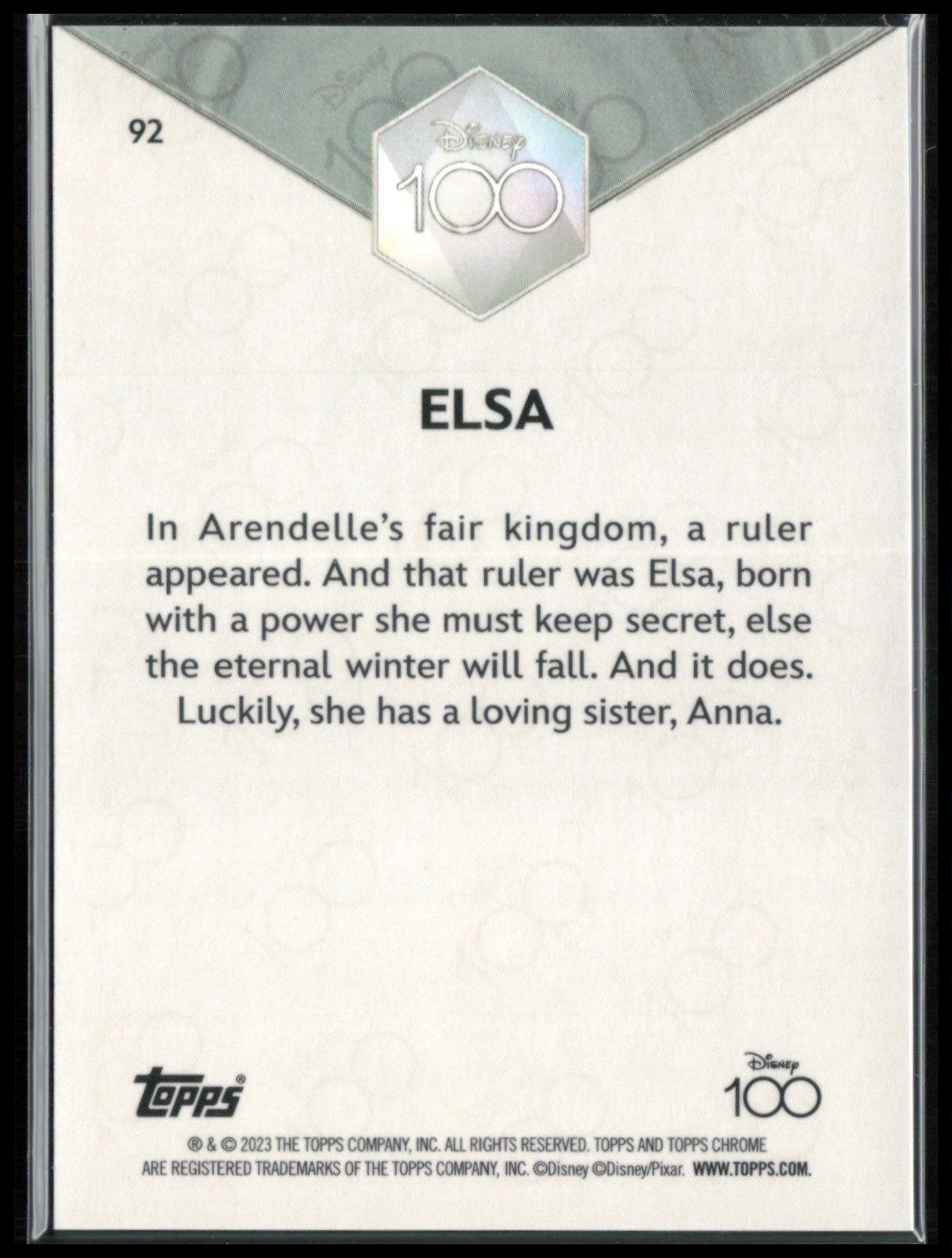 Elsa 2023 Topps Disney 100 #92