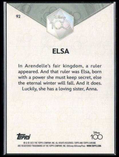 Elsa 2023 Topps Disney 100 #92