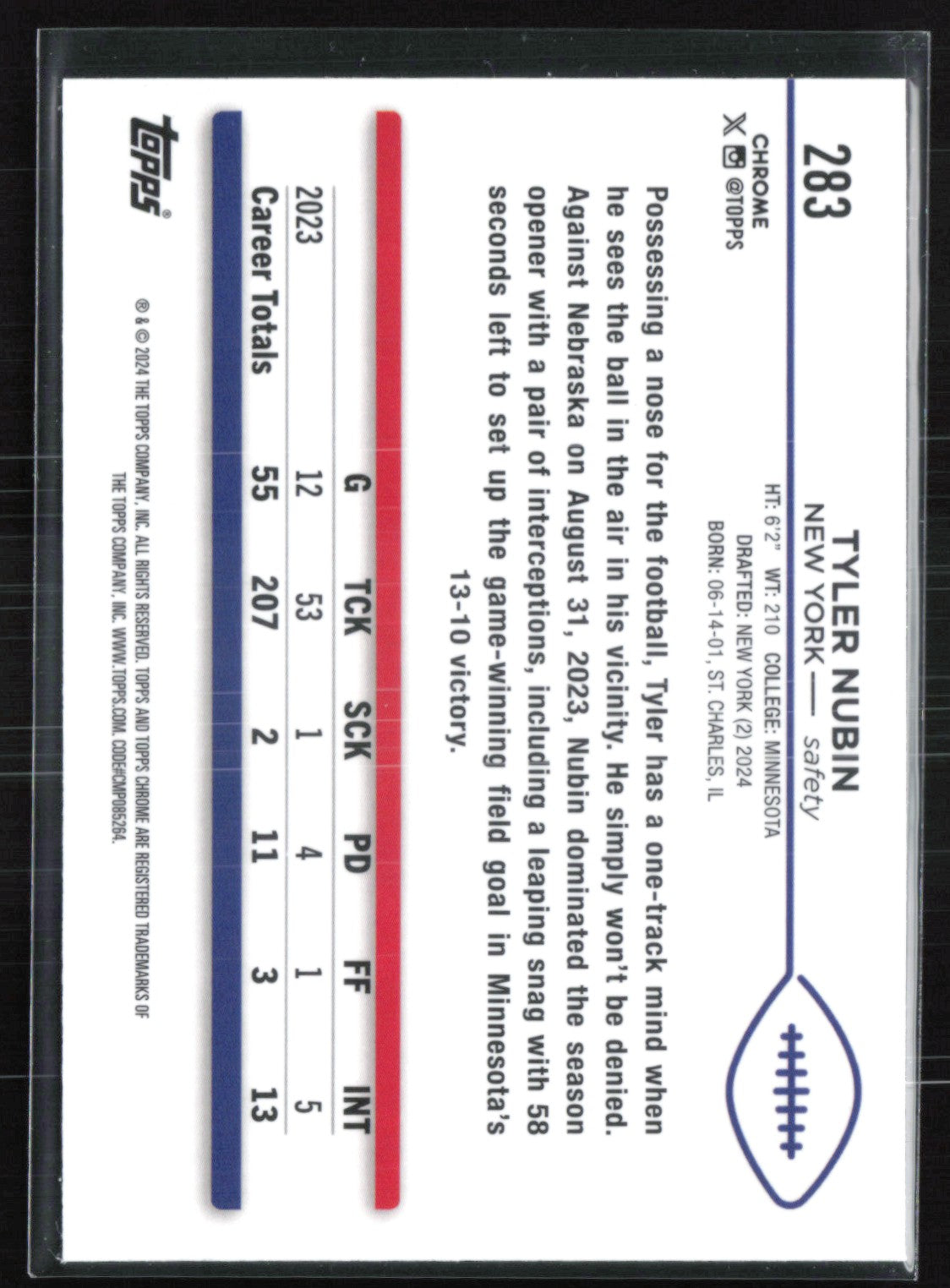 Tyler Nubin RC Pink Refractor