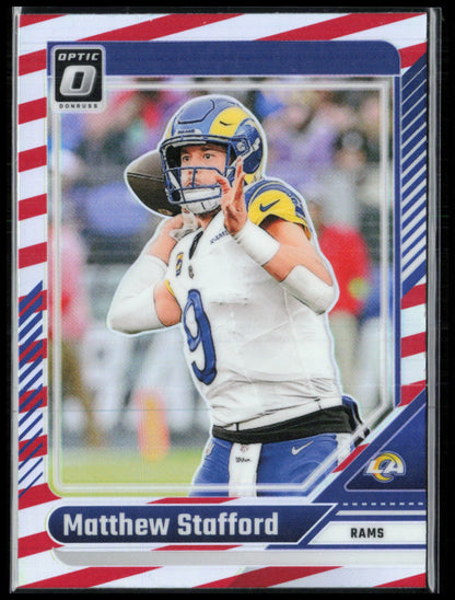 Matthew Stafford Red White Stripe 2024 Optic