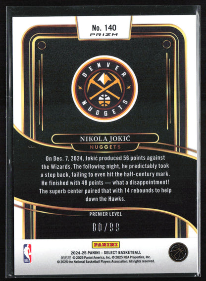 Nikola Jokic White Wave /99 Premier Level