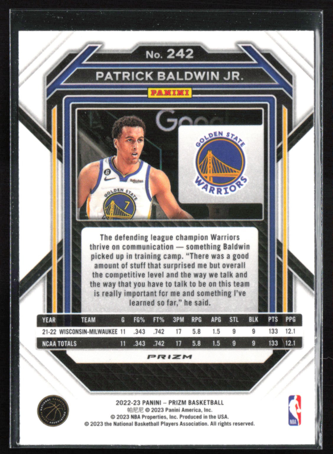 Patrick Baldwin Jr. RC Green