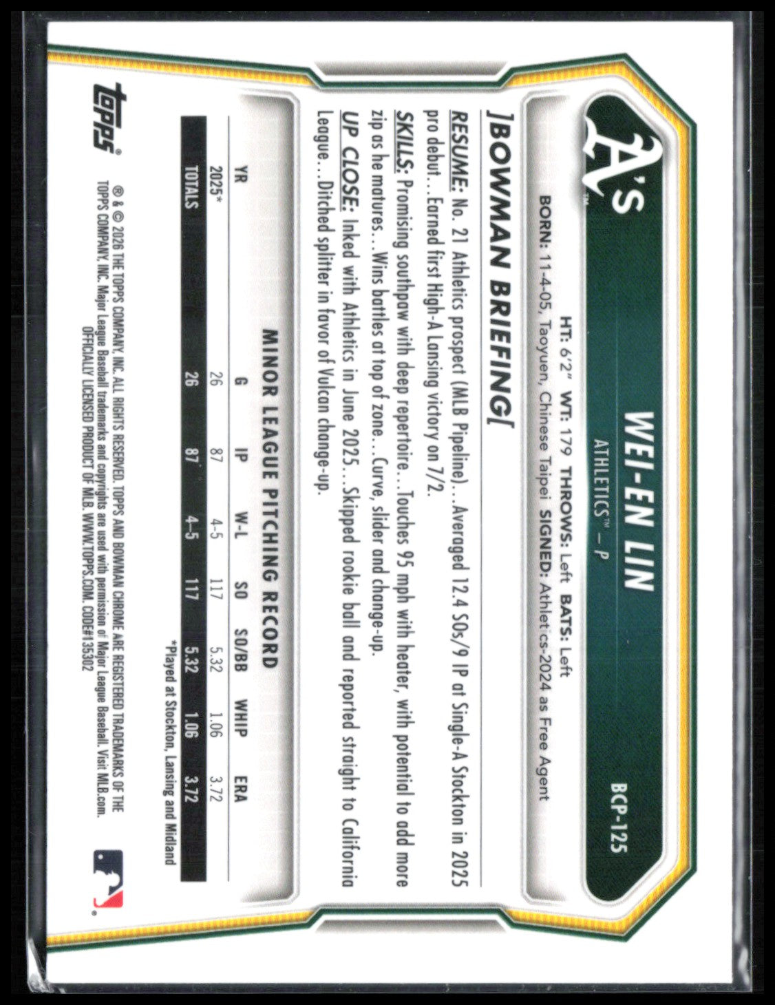 Wei-En Lin 1st Bowman