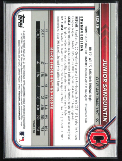 Junior Sanquintin 1st Bowman Mojo