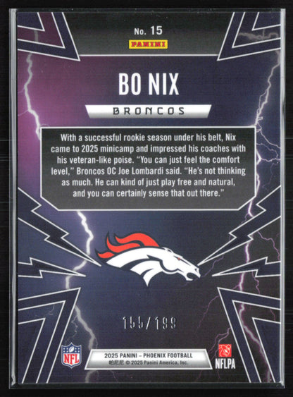 Bo Nix /199 Thunderbirds Lava 2025 Phoenix