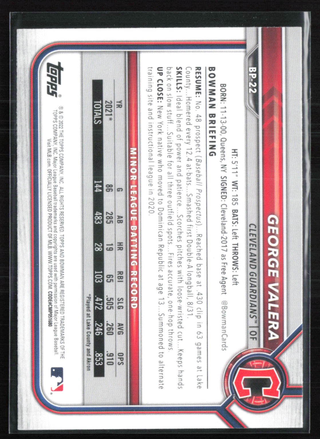George Valera 1st Bowman