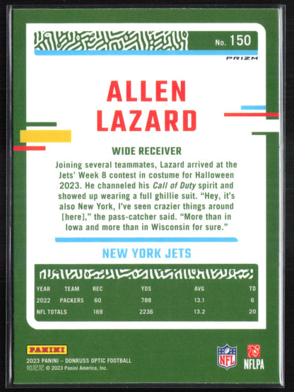 Allen Lazard Red White Stripe 2023 Optic