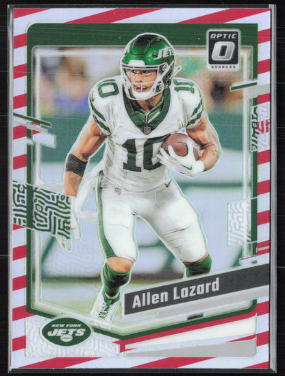 Allen Lazard Red White Stripe 2023 Optic