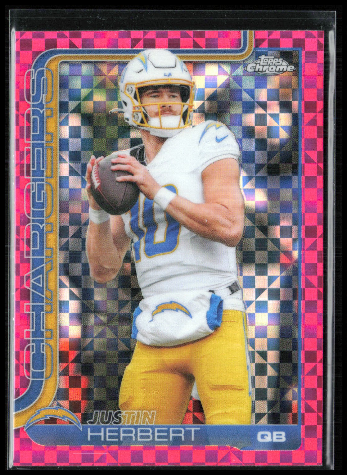 Justin Herbert Pink X-Fractor