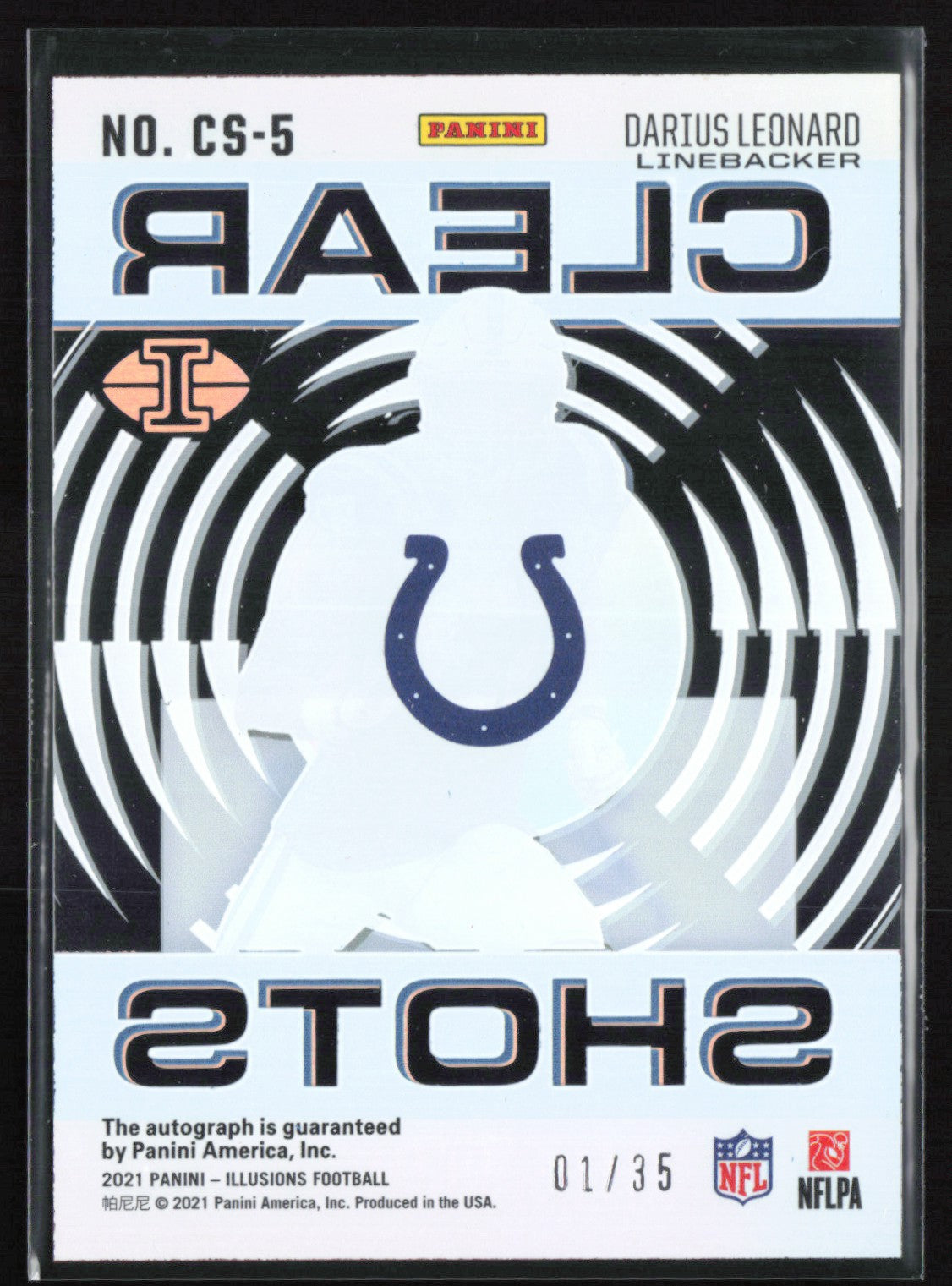 Darius Leonard Auto 01/35 Clear Shots