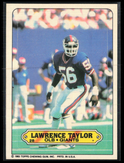 Lawrence Taylor 1983 Topps Sticker
