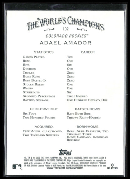 Adael Amador RC Rainbow Foil