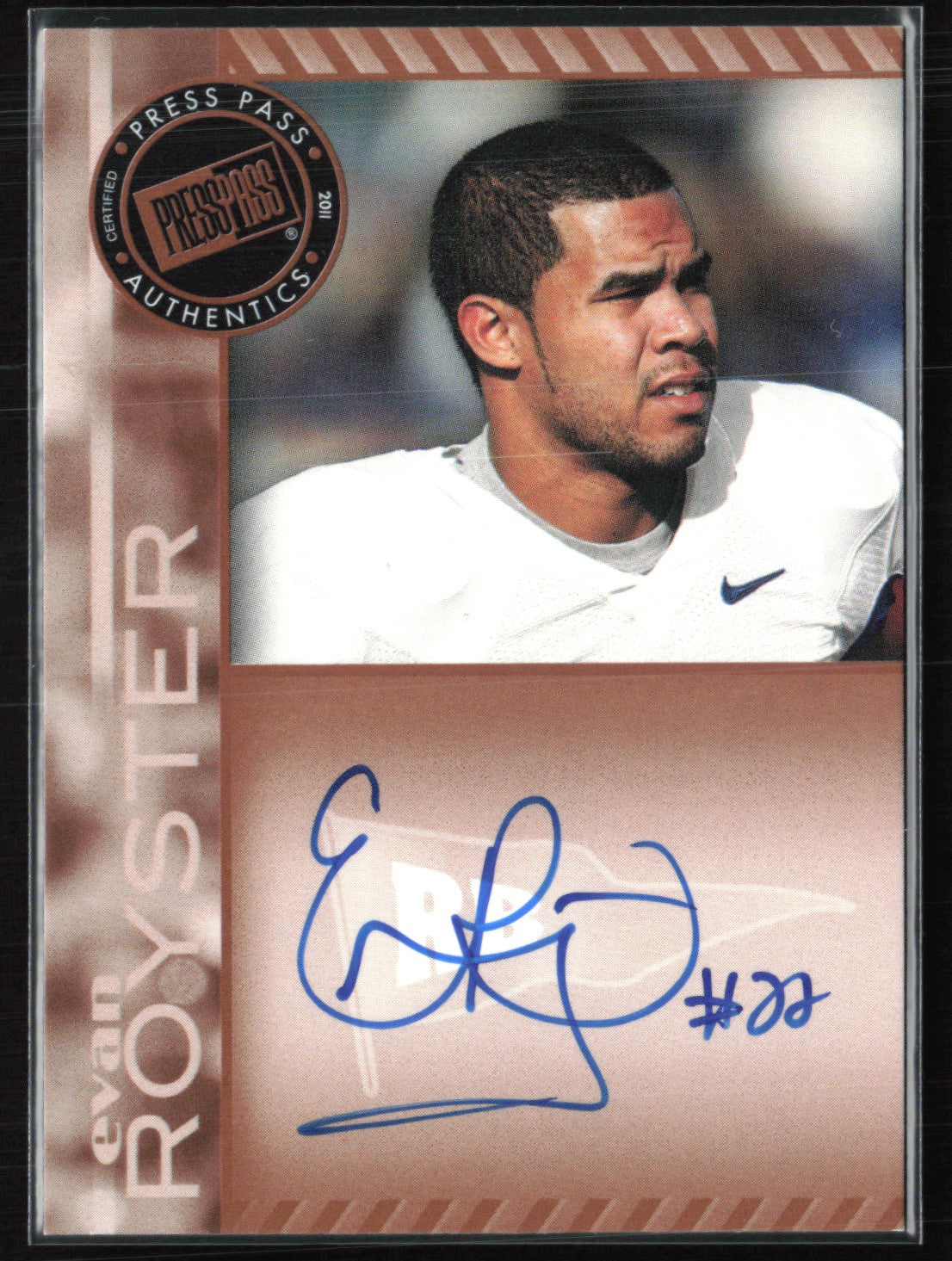 Evan Royster Auto Press Pass Authentics