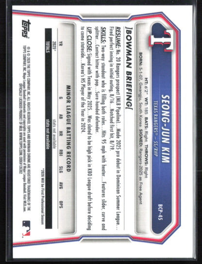 Seong-Jun Kim 1st Bowman Reptilian Refractor